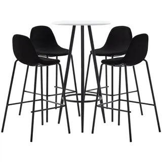 vidaXL 5-tlg. Bar-Set 5 Pz Stoff Schwarz