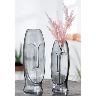 Casablanca by Gilde Tischvase Moai grau