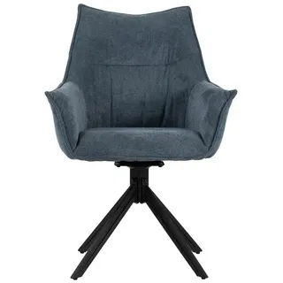 bene living Loungesessel Ginosa Polyester 60 x 90 x 64 cm Blau drehbar