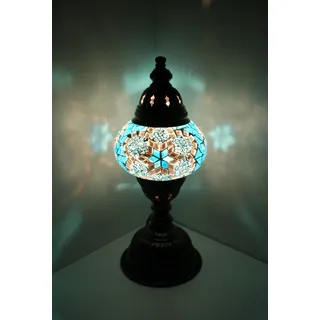 Mosaik Tischlampe M Mosaiklampe orientalische Lampe Samarkand-Lights Türkis-ST