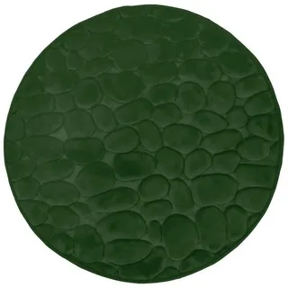 Euroshowers GmbH Badematte Memory Foam Bellarina Dunkelgrün Ø60 cm, Memory funktion, Rutschhemmende Beschichtung auf der Unterseite, 100% polyester, memory foam (stoppning), latex SBR, Rund, Memory funktion, Rutschhemmende Beschichtung auf der Unterseite grün