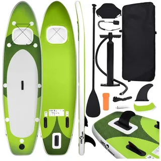 vidaXL SUP-Board-Set Aufblasbar 330 x 76 x 10 cm grün