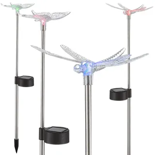 GLOBO Solarleuchte Edelstahl 42,0 cm 8er Set silber