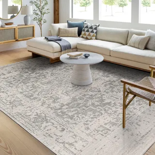 livabliss Syracusa Orientteppich 160 x 220 cm Grau/Beige/Orange