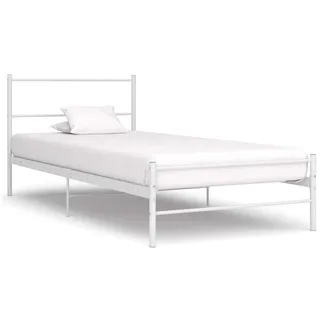 vidaXL Bettgestell 100 x 200 cm Weiß