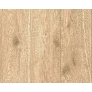 living walls Vliestapete Best of Wood`n Stone, glatt, gestreift, realistisch, Holz, (1 St), Tapete Holzoptik Tapeten Wohnzimmer Schlafzimmer Küche modern Design beige|braun