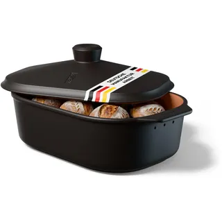 myromy® Brot-Frische-Topf 6 L – Brotkasten & Brottopf aus Keramik | TONTOPF BROT – atmungsaktiv · Naturton · Brot frisch halten