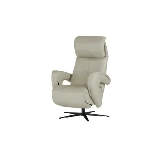 Hukla Relaxsessel Pierre Leder 75 x 115 x 87 cm Grau mit Relax-Funktion