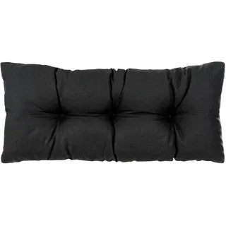 PFM HOME Palettenkissen Outdoor-Kissen für Palettensofa Palettenmöbel Europaletten - Rückenkissen Paletten-Auflagen Gesteppt 120 x 40 cm - Schwarz
