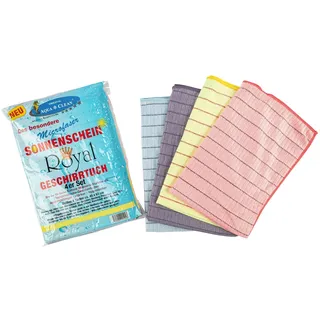 Aqua CLEAN Sonnenschein Royal Geschirrtücher 4er Set – extrem saugstark, fusselfrei & hygienisch, Mikrofaser Küchentücher 45x65 cm