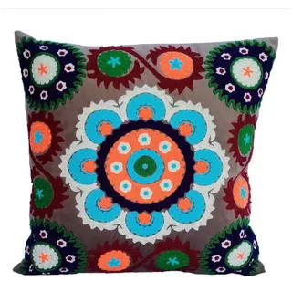 Casa Moro Dekokissen Mandala Kissen Dana 40x40 cm mit Füllung quadratisch, Boho Kissen Sofakissen Deko-Kissen Couchkissen MD002 bunt