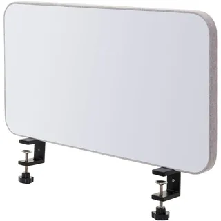Mendler Tisch-Whiteboard HWC-G74, Büro-Sichtschutz Trennwand Schreibtisch Magnettafel Pinnwand, Stoff/Textil ~ 60x35cm grau