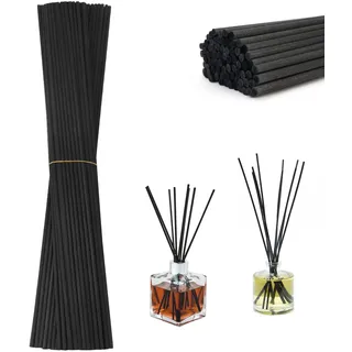 Duftstäbchen Rattanstäbchen für Raumduft Stäbchen Schwarz Duft Stäbe 40 cm x 4 mm 80 Stück Fragrance Duftstäbe Reed Diffuser Sticks Riechstäbchen Set für Deko Wohnzimmer Büro Bad (40cm x 4mm)