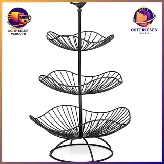 Metall Obstkorb Etagere 3-stöckig Servierkorb für Obst Gemüse 31cm-20cm Küche