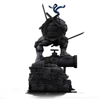 Iron Studios Teenage Mutant Ninja Turtles Art Scale Statue 1/10 Leonardo Schwarz/Weiß 26 cm