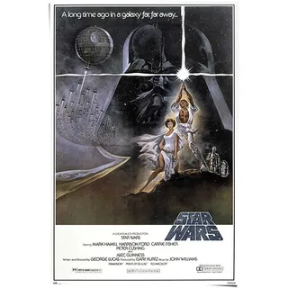 Poster REINDERS "Star Wars - a new hope", blau (farbe bild(er): blau), B:61cm H:91,5cm T:0,1cm, Papier, Bilder, Poster