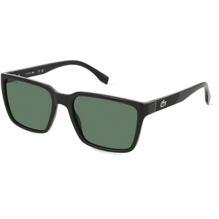 Lacoste L6011S Unisex-Sonnenbrille Vollrand Eckig Kunststoff-Gestell, schwarz