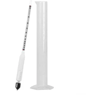 Hydrometer, 100ml Meter für Spirituosenzähler Destillieren 0-100% mit Messbecher Messbecher Messgerät Tester für Wein und Bier