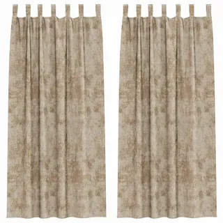 vidaXL Mathys Ösen 260 x 140 cm Beige 2 St.