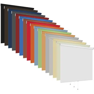 Springrollo Mittelzugrollo Schnapprollo Rollo 60-240 cm breit 150 cm hoch Stoff lichtdurchlässig blickdicht Wandmontage Deckenmontage Sonnenschutz Sichtschutz (Größe 90 x 150 cm / Farbe Grau)