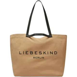 Liebeskind Berlin Damen-Shopper „Aurora“ – Große Canvas-Tasche Damen mit Reißverschlussfach und Leder-Schulterriemen – Shopper Bag Women – Passend für Laptops bis 16 Zoll – Light Bag