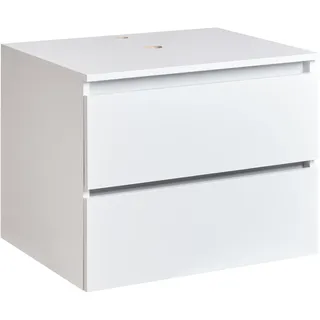 Beliani Waschbeckenunterschrank 60 x 47 cm Weiß