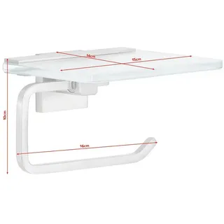 Tesa WC-Papierrollenhalter EXXCLUSIV mit Ablage zum Kleben