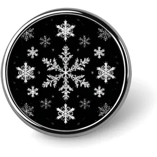 Button-Abzeichen, 2,5 cm, Metall, runde Anstecknadeln, weiße Schneeflocken-Buttons, Anstecker, motivierende Broschen, Anstecknadeln für Kleidung, Hutdekoration, Kostüm, Rucksäcke, Zubehör