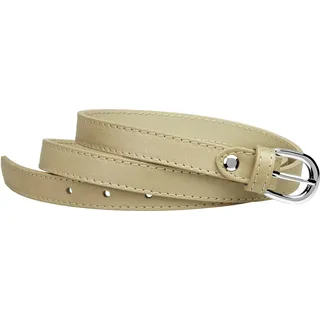 Caspar Taillengürtel GU273 aus echtem Leder schmal klassisch elegant beige 75