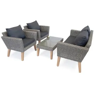 bellavista - Home & Garden Lounge-Set, Grau, Kunststoff, 3-Sitzer, Loungemöbel, Gartenlounge-Sets