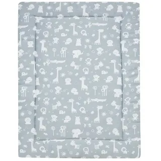 Alvi Krabbeldecke Zootiere puderblau, Blau