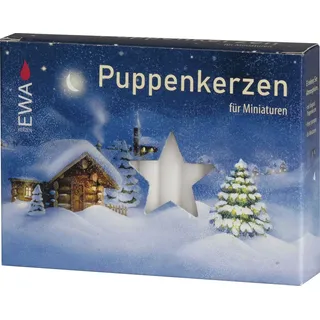 ebersbache Puppenkerzen 40 Stück Puppen Kerzen, 7 x 65 mm, Wachs, Weiß 0,7 x 0,7 x 6,5 cm