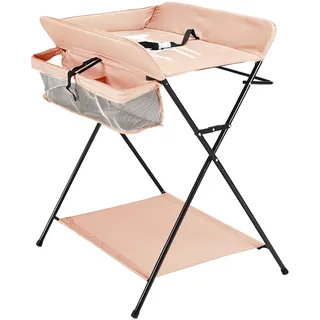 Mobiler Wickeltisch Mobiler Wickeltischauflage Klappbar Wickeltisch Klappbar Baby Wickelauflage Baby Wickelkombi Wickelkommode Wickeltisch mit Ablagefächer (Khaki)