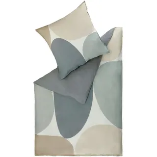 Schöner Wohnen Wendebettwäsche SW-Pebble grau, Creme, Grau, Hellgrau, Beige, Textil, Graphik, 135x200 cm, Oeko-Tex® Standard 100, pflegeleicht, atmungsaktiv, hautfreundlich, angenehm wärmend, schadstoffgeprüft, weiche und anschmiegsame Oberfläche, Schlaftextilien, Bettwäsche, Bettwäsche, Perkal-Bettwäsche