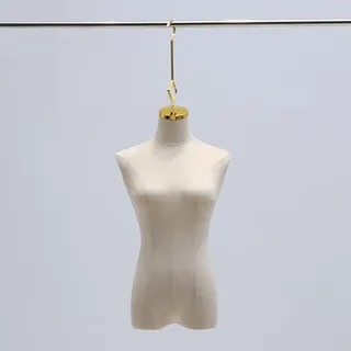 Schaufensterpuppe Schneiderpuppe Weiblich Geformte Weiße Form Mit Haken, Hängende Schaufensterpuppe Körper Leinen Stoffabdeckung Für Einzelhandel Boutique Shop Schneiderin, Dummy Torso Colthing Kleid