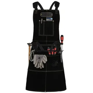 Black Forest Fox Grillschürze 61 x 94 cm Leder schwarz