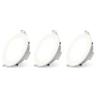 Aigostar LED Einbaustrahler Flach 230V 4.8W led spots badezimmer, IP65 Wasserdicht led Einbauleuchten, Natürliches Licht 4000K, Ø68mm Lochdurchme...