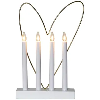 Eglo Led-Kerze, Weiß, Messing, Holz, Metall, Kunststoff, Eiche, 7.5x37x25 cm, Kippschalter, Dekoration, Weihnachtsdekoration, Weihnachtsbeleuchtung