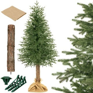 SPRINGOS Künstlicher Weihnachtsbaum mit Naturstamm Fichte 220 cm
