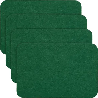 Erwin Müller Platzset Tischset "Beja" 4er-Pack, Filz Uni grün eckig | 30 cm x 45 cm
