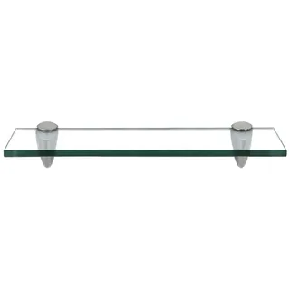 Clanmacy Wandregal Glasablage Glasregal ideal für Bad, Dusche 40x10x0.8 cm Klarglas