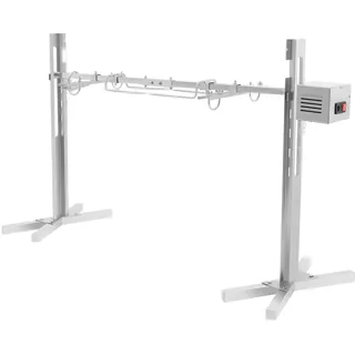 Elektrischer Grillrost,Fünfstufenhöhenverstellung,Rotationssystem,Maximale Belastbarkeit 40 kg,Länge der Spinnstange 134 cm,Fleisch grillen,Wildnis und Camping