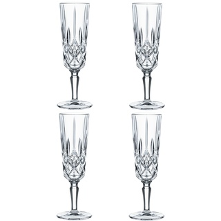 Nachtmann Champagnergläser 4er Set NOBLESSE, Kristallglas - Schliffdekor - 155 ml