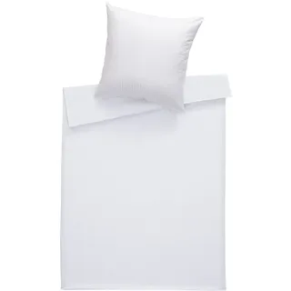 Bettwaesche-mit-Stil Mako Satin Damast Bettwäsche Streifen 8mm weiß in vielen Größen (weiß, 40 cm x 80 cm)