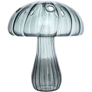 BEIJIALY Hydrokultur-Pflanzenvasen, Pilz-Blumenvase, Kleine Knospenvase, Nordischer Stil, Pilzförmige Hydrokultur-Glasvase, Glas-Blumenvase für Heimdekoration(Blau)