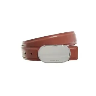 Michael Kors Gürtel - 42Mm Leather Belt With Plaque - Gr. XS - in Braun - für Damen