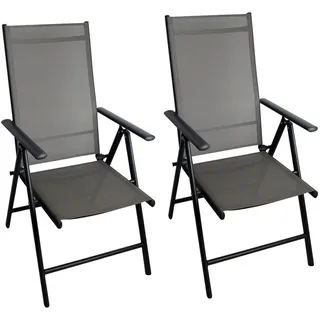 Chillroi Gartensessel Klappsessel 56 x 65 x 108 cm grau 2 St.