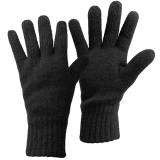 ALPIDEX Thermo Strickhandschuhe Thinsulate Gefütterte Warme Winter Outdoor Sport Feinstrick Handschuhe Strickbund Hautfreundlich Atmungsaktiv Unisex Damen Herren, Größe:M, Farbe:black - M