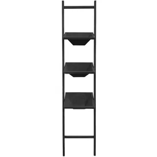Pflanzleiter Metall, H: 148cm Schwarz Regal Blumentopf Dekoleiter Industrial