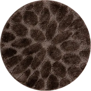 Badteppich Supreme Kreis Stones, Steine, Rutschfest, Weich – Braun Brown Rotondo 67 Cm